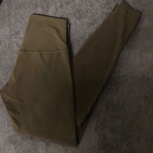 LuluLemon full length Dark Olive Align